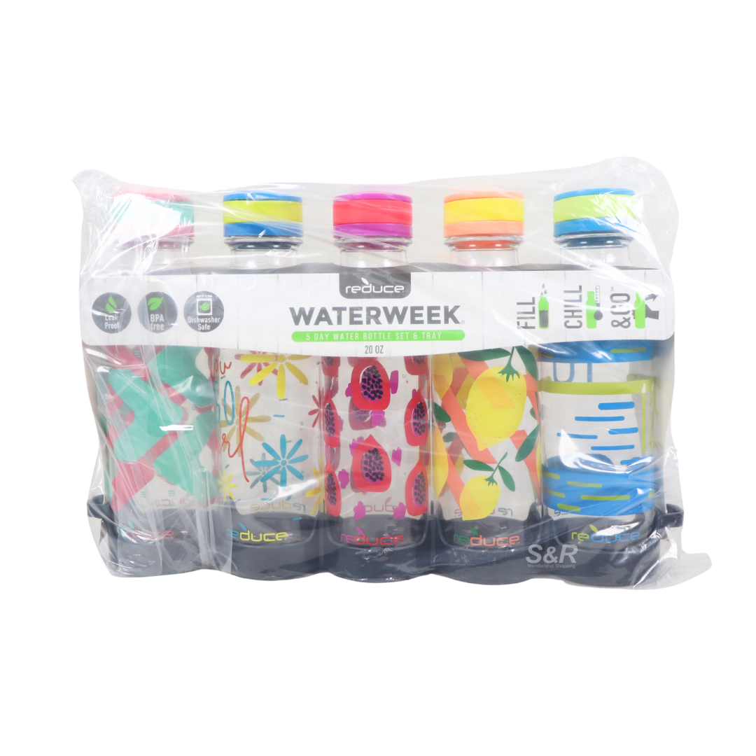 Reduce 5-Day 20oz Water Bottle Set & Tray